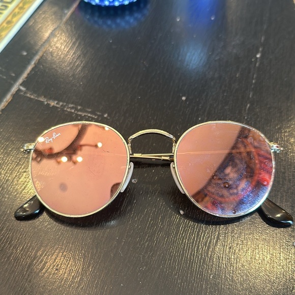Ray Ban Round Flash Lenses Gold/Copper - Picture 4 of 11